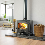 Henley Druid 16 wood burning stove shown in a cozy living room