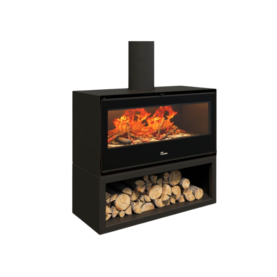 LACUNZA SILVER 1000 CAST IRON FREESTANDING | LOG BOX