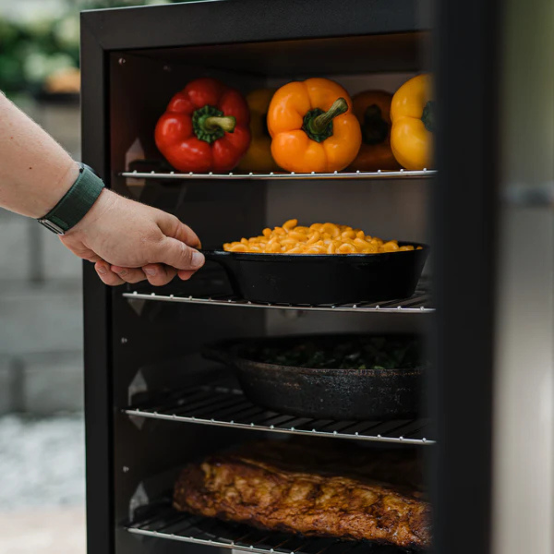 Masterbuilt dual smoker inside view for BBQ and smoking meats