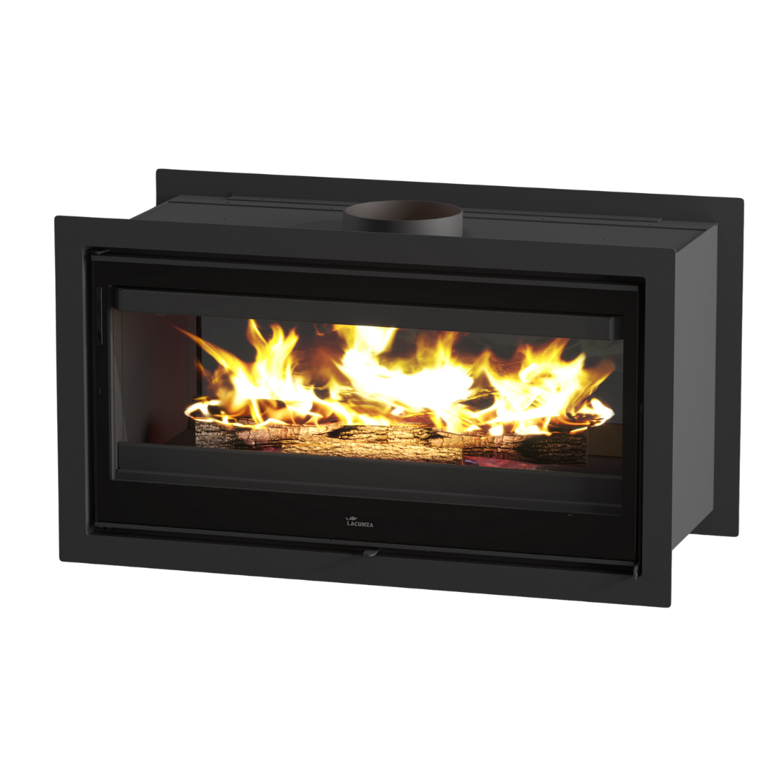 Nickel fireplace trim, polished metal frame detail piece.