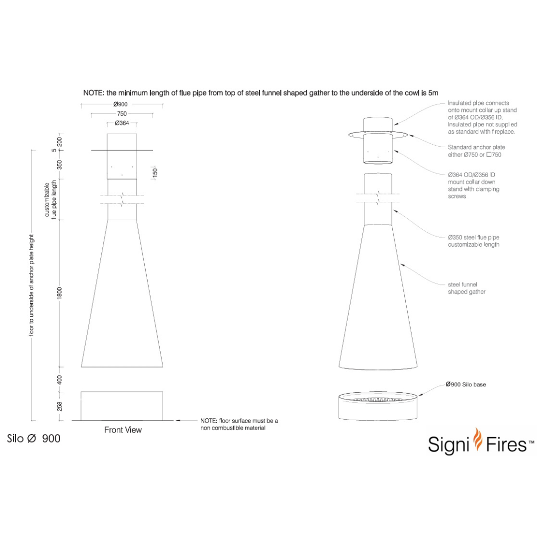 SIGNI FIRES SILO 900 | GAS FIREPLACE