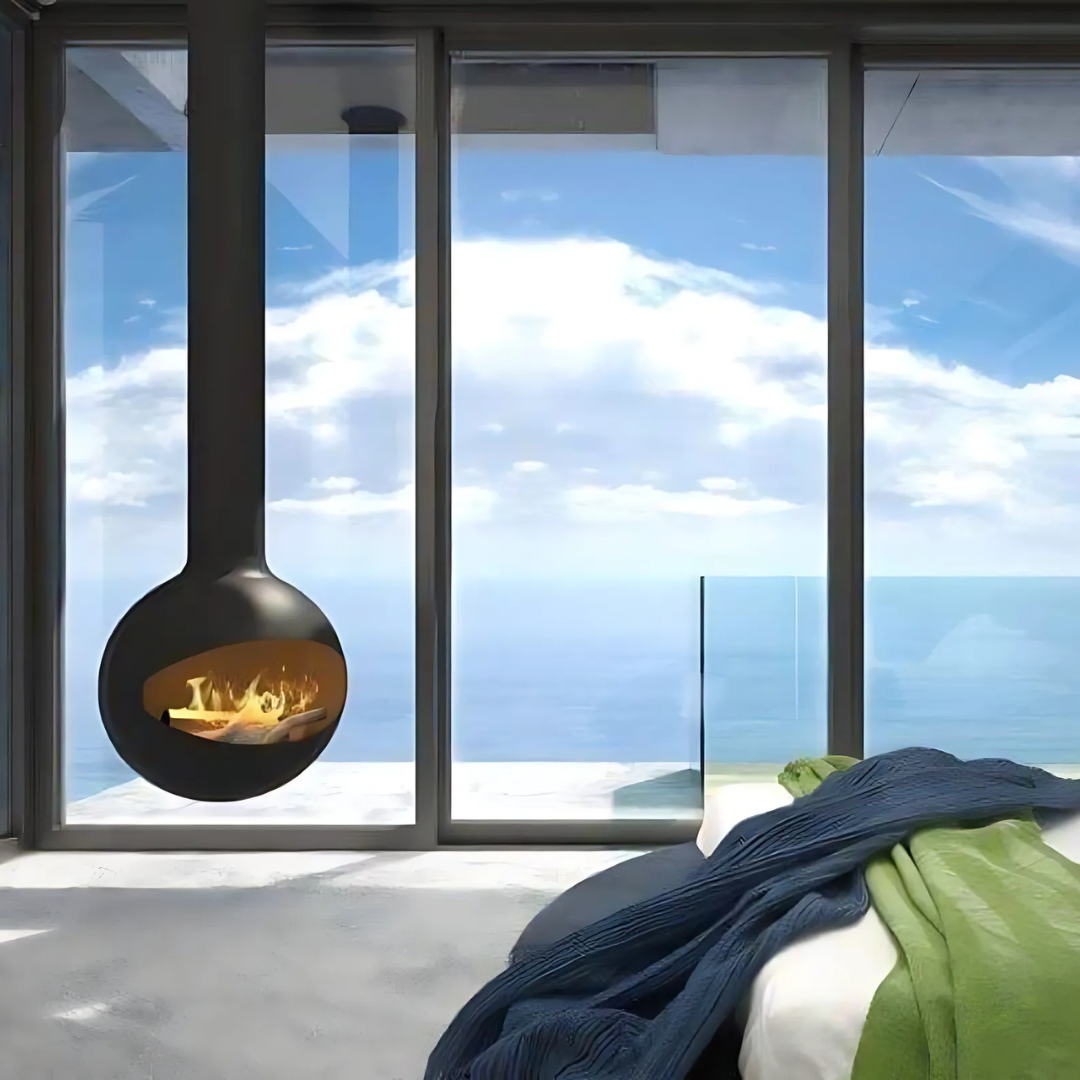 Signi Fires Halo fire pit lifestyle image at night