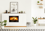 Silver color Fireplace finish