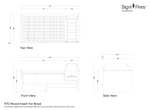 970 Wood insert  for braai -  technical diagram efficient fireplace design