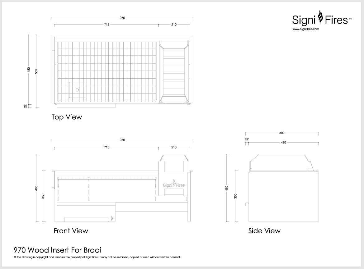 SIGNI FIRES BUILT IN WOOD BRAAI 2000 | 304 S/S