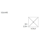 Hydro Fire 2.5m Square Ecru Aluminium Corpzone Parasol (excludes Medium Base)