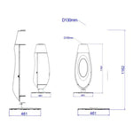 Hydro Fire Invicta Ovatio Freestanding Fireplace