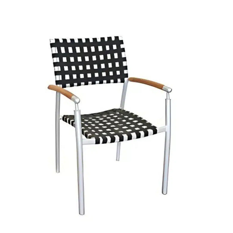 Hydro Fire Gingham Strapping 'Directors' Patio Chair