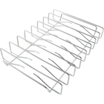 Set of metal cooling racks on a white background