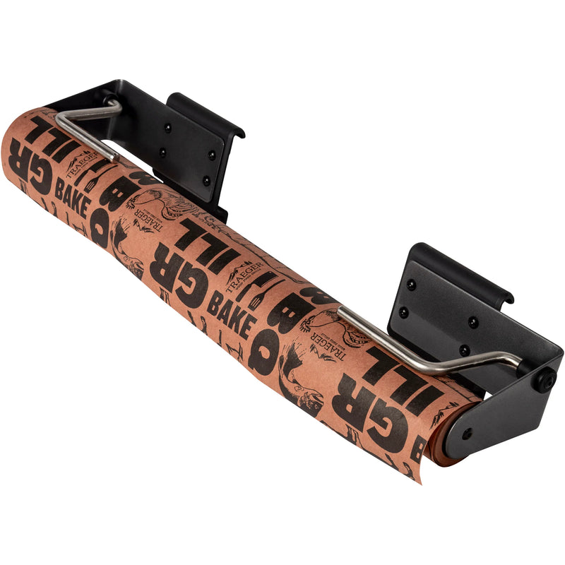 Roll of paper with 'Bake' and 'Grill' text on a white background