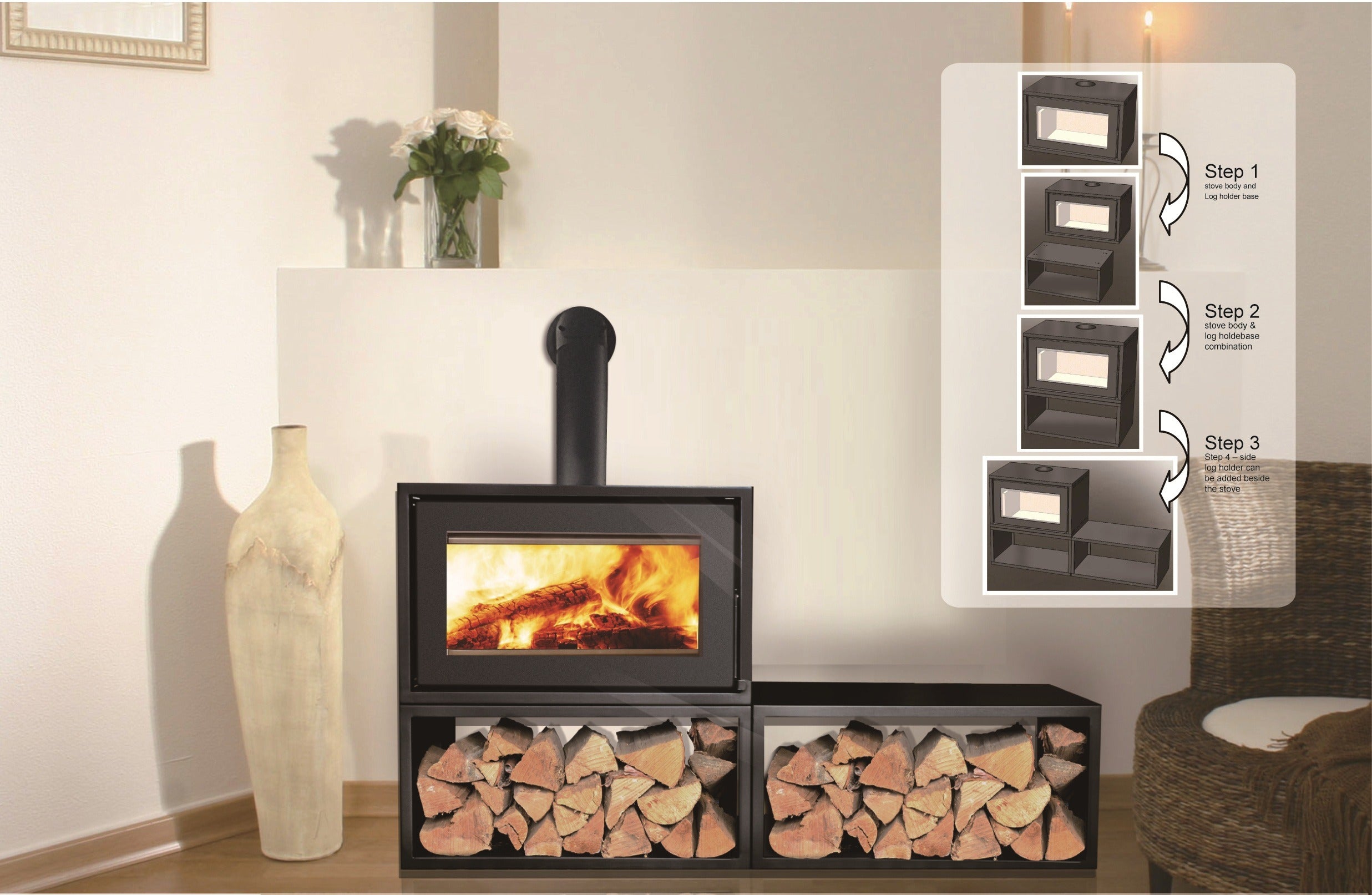 CANATURE TAURUS P3F SINGLE SIDED FREESTANDING Decorfires