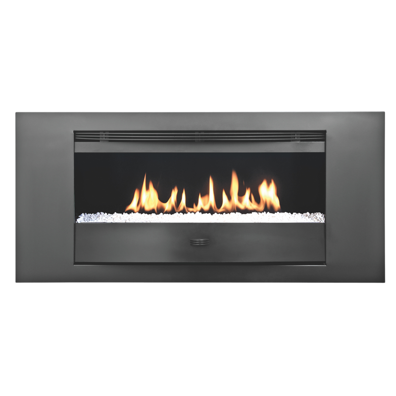 INFINITI 700 CLASSIC BUILT-IN GAS FIREPLACE | WRAPAROUND TRIM & DOOR M/S