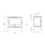 DOVRE TAI 55 WOODBURNING with SIDE DOOR