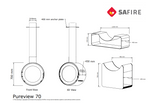 SAfire HEETA PUREVIEW 70 WOOD FIREPLACE | DOUBLE SIDED
