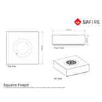 SAfire SQUAIRE WOOD FIREPIT