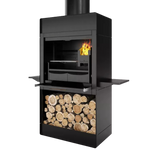 SIGNI FIRES EMBER FREESTANDING WOOD & CHARCOAL BRAAI | LOG STORAGE | M/S