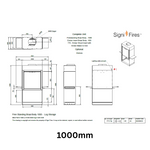 SIGNI FIRES EMBER FREESTANDING WOOD & CHARCOAL BRAAI | LOG STORAGE | M/S