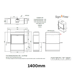 SIGNI FIRES EMBER FREESTANDING WOOD & CHARCOAL BRAAI | LOG STORAGE | M/S
