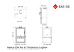 SAfire HEETA 600 ARC WOOD FIREPLACE