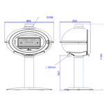 Hydro Fire Invicta Brio on Pedastal (Direct Air Supply)