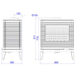 Hydro Fire Invicta Kazan Zen Freestanding Fireplace