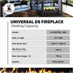Chad-O-Chef Double-Sided Universal Grate Fireplace