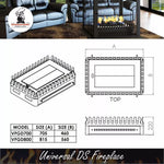 Chad-O-Chef Double-Sided Universal Grate Fireplace