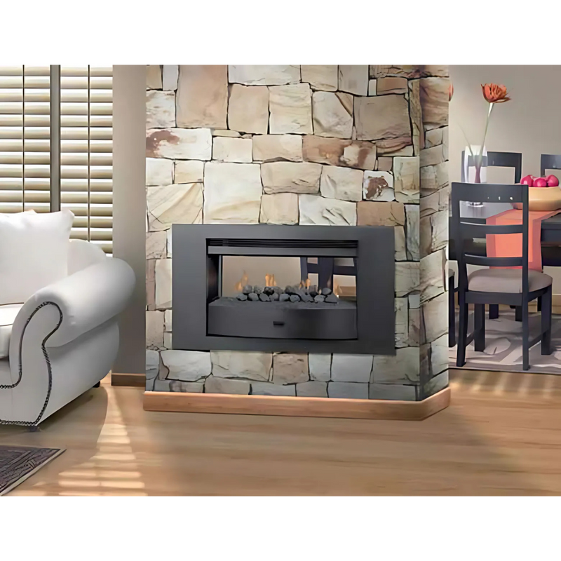 INFINITI 700 CLASSIC BUILT-IN GAS FIREPLACE | BLACK FRAMES