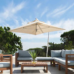 Hydro Fire 2.5m Square Ecru Cantilever Brittania Parasol (Incl Base 75kg)