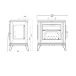 Hydro Fire Invicta Sedan L Freestanding Fireplace