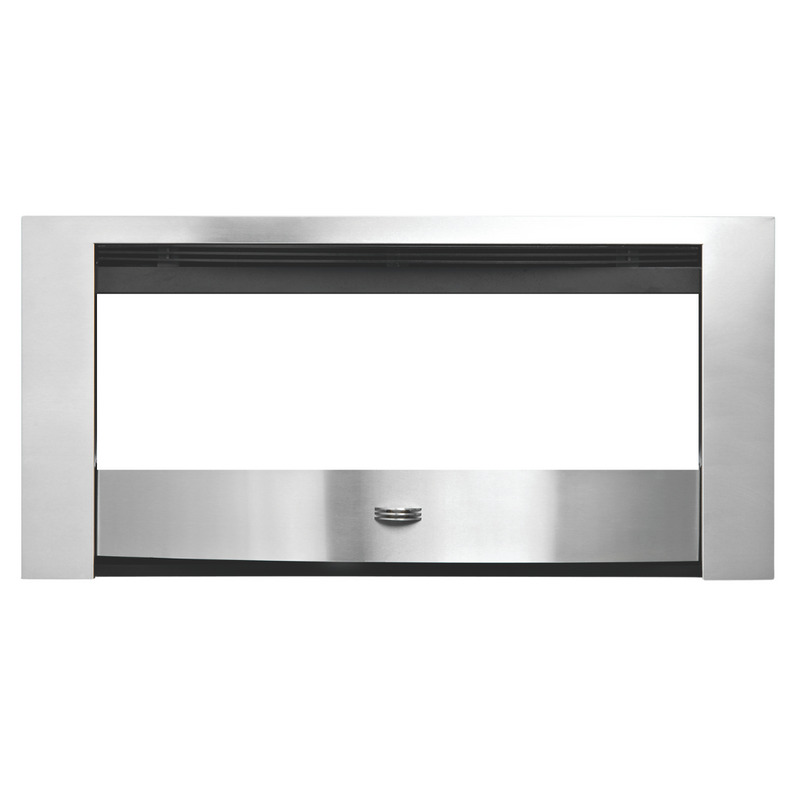 INFINITI 1000 CLASSIC BUILT-IN DOUBLE SIDED GAS FIREPLACE | DELUXE TRIM & DOORS S/S